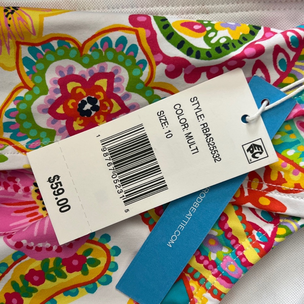 NWT Bleu Rod Beattie All Set For Summer Sarong Hipster Bikini Bottom Size 10 - Picture 6 of 6